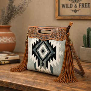 Sac bandoulière en cuir véritable zébré fait main avec franges pour femme |   Sangle en cuir de vachette de qualité supérieure pour l'exportation en Inde - Product Image 5