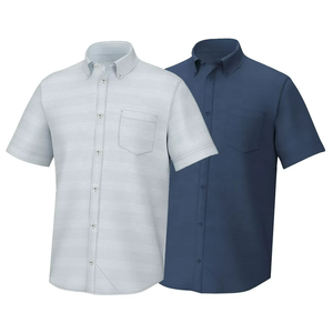 Chemise Hawaïenne Rayée Personnalisée OEM 2026 pour Homme, Style Velours 100% Soie, Vêtement de Pêche - Product Image 1