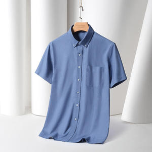 เสื้อเชิ้ตเดรสแขนยาวผู้ชายปักโลโก้ตามสั่ง ผ้าฝ้ายซาติน 100% ปกคอพับได้ ไม่หดตัว เป็นมิตรกับสิ่งแวดล้อม บริการจัดหาแบบ OEM - Product Image 3