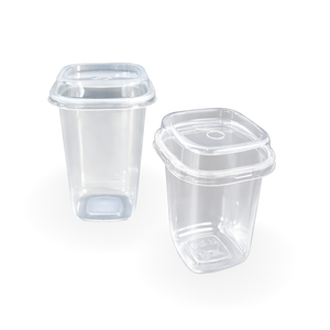 Unique Food Graded Square <b>Cup</b> 16 Oz <b>Plastic</b> PP Polypropylene for Aesthetic Cold Drink made in Indonesia - Product Image 2