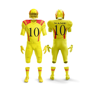 Maillot de football américain personnalisé, vêtements de football respirants, uniforme de football américain élégant, 100% polyester, personnalisable - Product Image 3