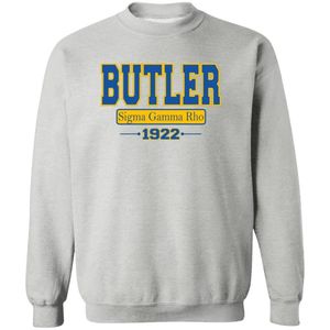 เสื้อสเวตเชิ้ตกราฟิกตัวอักษร Sigma Gamma Rho สีเทาสำหรับผู้หญิง พิมพ์ลายสกรีน ลายกรีก สำหรับชมรมนักศึกษา คอกลม ผ้าฟลีซ สวมหัว แบบสั่งทำพิเศษสำหรับชุดนักศึกษา - Product Image 1