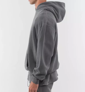 Sudaderas con capucha para hombre al por mayor, baratas, lisas, con logotipo personalizado, de forro polar, para invierno, de alta calidad, a bajo precio, para uso casual. - Product Image 5