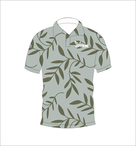 เสื้อโปโลพิมพ์ลายใบไม้เขตร้อนแบบกำหนดเอง แขนสั้น สวมใส่สบาย เหมาะสำหรับกอล์ฟ เทนนิส ชุดทีมฤดูร้อน - Product Image 2