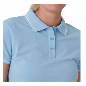 Camiseta Polo de Algodón Suave para Mujer, Venta Directa de Fábrica, Cuello Alto Acanalado, 100% Algodón, Tie Dye - Product Image 6