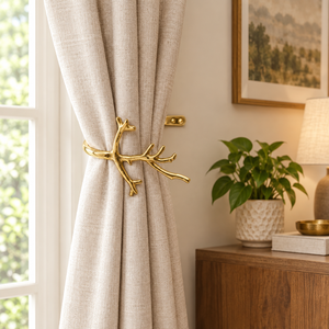 Crochet de rideau double courbé en métal doré de qualité supérieure pour la décoration de fenêtres de salons, chambres et hôtels de luxe - Fournisseur en gros - Product Image 2