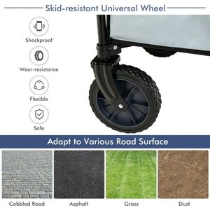 Carrello Pieghevole da Campeggio per Esterni con Manico Regolabile e Ruote Universali - Product Image 2