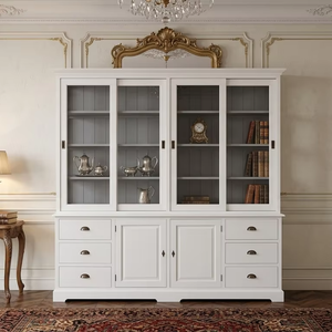 ตู้โชว์ไม้เนื้อแข็งคุณภาพสูง Astony พร้อมบานเลื่อนและช่องเก็บของเสริมสำหรับจัดระเบียบบ้าน - Product Image 6