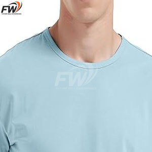 T-shirts pour hommes OEM, dernière collection, design tendance, en stock, vêtements de mode, t-shirts pour hommes, couleur unie. - Product Image 5