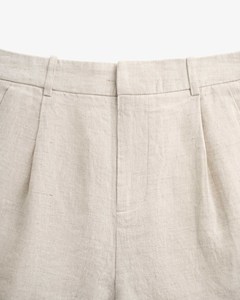 Shorts de Lino para Mujer, Casuales, Cintura Media, Transpirables, de Secado Rápido, Antiarrugas, Corte Holgado y Recto, Cierre con Cordón, Talla Personalizada, Verano - Product Image 3
