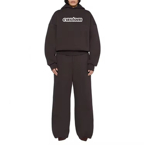Conjunto Deportivo Unisex con Capucha, Color Sólido, Corte Holgado Informal, 100% Poliéster, Sudadera Larga, Pantalones para Correr, Transpirable para Invierno - Product Image 4