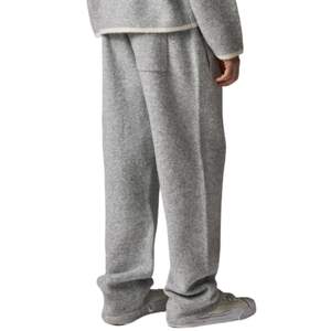 Pantalon de jogging tricoté gris décontracté, taille élastique, style streetwear, en maille douce, pour hommes et femmes - Product Image 6