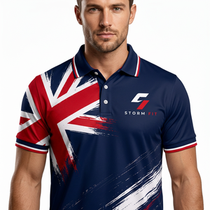 Polo Deportivo Personalizado para Hombre, de Secado Rápido, en Poliéster, Manga Corta, con Logotipo Frontal Sublimado, Corte Regular - Product Image 4
