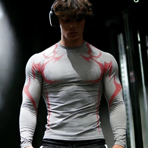 Camiseta de Compresión Rash Guard para Hombre, Sublimada Personalizada, Transpirable, de Spandex/Poliéster, para MMA BJJ, Manga Larga, Anti-UV - Product Image 2