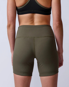 Ensemble de shorts de sport vert olive uni pour femme 2026 avec soutien-gorge dos croisé, respirant, en Spandex et Polyester écologiques, tenue athlétique - Product Image 4