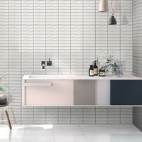 Carreaux muraux en céramique émaillée sculptée haut de gamme 300x300, texture luxueuse en porcelaine pour la décoration murale des halls d'immeubles commerciaux et de bureaux