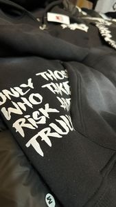 Sudadera con capucha para hombre, negra, con logo serigrafiado efecto desgastado por el sol, transpirable, oversize, estilo streetwear, con cremallera, al por mayor - Product Image 2