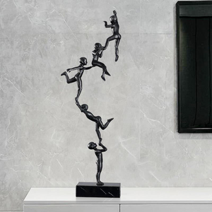 Statue Métallique Abstraite Humain-Animal, Sculpture d'Art Nordique, avec Échelle et Coupe, Cadeau - Product Image 5