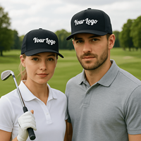 Gorras de Béisbol Personalizadas de 5 Paneles con Cordón, Resistentes al Agua, Unisex, con Parche de Goma y Orificios Cortados con Láser, de Fabricante Vietnamita