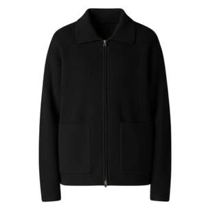Veste zippée surdimensionnée en tricot côtelé pour homme, veste zippée décontractée, veste bomber en tricot confortable pour homme, veste d'extérieur élégante - Product Image 1
