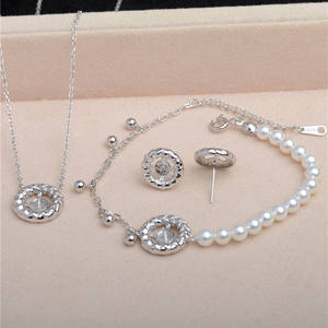 Set de Cadena y Soporte para Pendientes de Perlas DIY, para Perlas de 6.5-7mm, Accesorios de Joyería Sencillos-5596 - Product Image 2