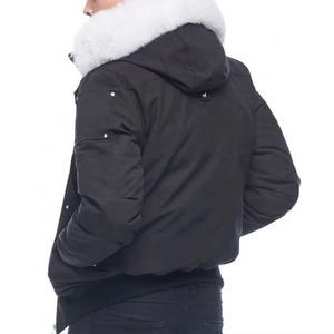 Wholesale Customized Logo Waterproof Winter Front Fashion Bomber <b>Jacket</b> for Unisex <b>Mandarin</b> <b>Collar</b> Fleece Hooded - Product Image 2