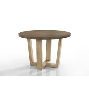 Set da Pranzo Contemporaneo Brutus 5 Pezzi, Tavolo Largo 119 cm con Finitura Noce e Sedie in Tessuto Grano, Stile Vintage per Sala da Pranzo Moderna - Product Image 3