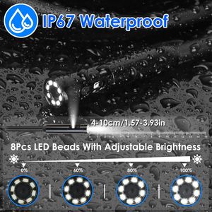 Endoscopio Industriale 1080P a Doppia Lente con 8 Luci LED, Schermo a Colori da 4.3 Pollici, Impermeabile IP67, Cavo da 5 Metri, Boroscopio da 8mm - Product Image 4