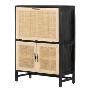Hot Selling Livingroom Furniture Storage <b>Sideboard</b> Cabinet Black Color With Teak Wood Stand for SALE - Product Image 1