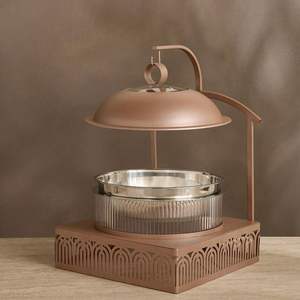 Juego de Cazuelas Clásico Moderno para Buffet, Calentador de Alimentos Metálico con Revestimiento Esmaltado, Tapa de Acero Inoxidable Ecológica, Soporte para Ollas, Ideal para Fiestas - Product Image 1