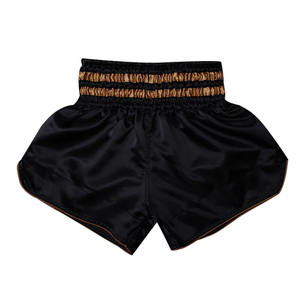 Pantalones Cortos de Boxeo Personalizados con Diseño de Parches, Satén Premium Transpirable, Pantalones Cortos de Artes Marciales con Paneles en Contraste, Corte Holgado y Cómodo para Entrenamiento, Venta al Por Mayor - Product Image 2