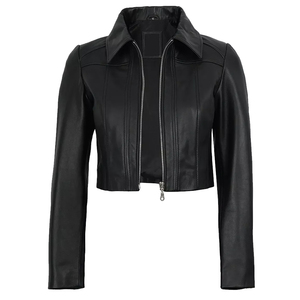 <b>GLOVES</b> City Body Fitted Long-sleeved Autumn Winter Jacket High CLASS Men's PREMIUM Leather <b>Wool</b> Motorcycle Jacket Leather - Product Image 3