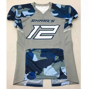 Camiseta personalizable de fútbol americano juvenil nuevo bordado 7v7 Tops uniforme todos los tamaños uniformes de fútbol Personalizados Baratos - Product Image 1