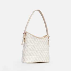 Sac fourre-tout bandoulière grande capacité pour femme, motif fleur vintage, couleur unie avec fermeture éclair, doublure en polyester - Product Image 3