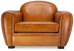 Canapé une place en cuir buff de luxe avec fauteuil Chesterfield King fait main et structure en bois massif - Product Image 3