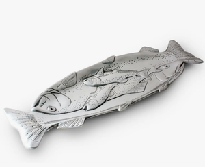 Plateau à poisson en métal argenté poli créatif, plateau de service artisanal moderne en métal pour mariage, Diwali, Ramadan, décoration de la maison - Product Image 4