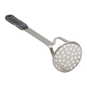 Potato Masher 11 Inch Grey Handle Stainless Steel Masher Kitchen Tool Cooking Utensil Durable Reusable - Product Image 1