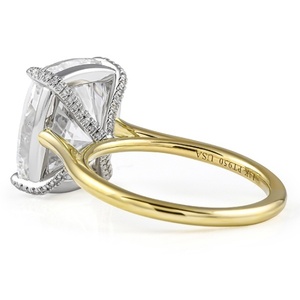 Elongated 7.04ct Cushion Shape Lab <b>Diamond</b> Engagement <b>Ring</b> High Quality 10K 14K Gold Two Tone Solitaire <b>Ring</b> Direct Factory - Product Image 6
