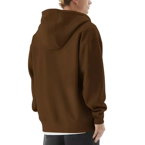 Fabrication OEM ODM de sweats à capuche zippés intégraux personnalisés, de haute qualité, épais, coupe ample, grandes tailles, pour l'hiver, avec motif numérique uni - Product Image 3