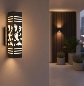 Wall light Square / Rectangular Viet Nam CM Decor steel/inox Living Room / Bedroom / Hallway Flush Mount 3500K (Warm White) LED - Product Image 5