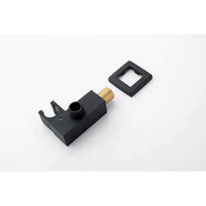 Ensemble de robinetterie de douche pluie 12 pouces noir mat avec vanne de fixation complète, série Dishes & Plates - Product Image 6