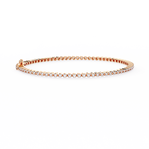 Aries Jewel Classic Round CVD HPHT Lab Grown Diamond 14k <b>Solid</b> <b>Gold</b> Round Brilliant Cut Tennis Bracelet Fine Jewelry Women - Product Image 5