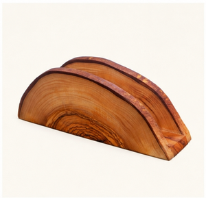 Premium Handcrafted Olive Wood Napkin Holder Natural Grain Boat Shaped <b>Tissue</b> Stand For Luxury Dining Table And Restaurant Decor - Product Image 4