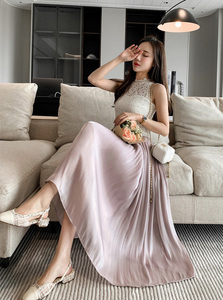 Ladies <b>Long</b> <b>Skirts</b> Ankle-Length <b>Summer</b> Solid Elegant <b>Skirt</b> <b>Summer</b> Casual Women High Waist A-Line <b>Skirt</b> - Product Image 5