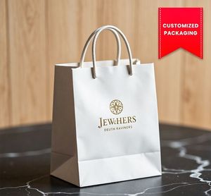Sacs cadeaux en papier de luxe personnalisés avec impression haut de gamme pour la vente au détail de mode, cosmétiques et cadeaux - Product Image 1