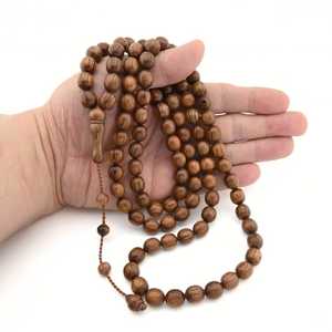 Chapelet de prière en bois fait main, écologique, poli, pour Dhikr, décoration intérieure, cadeau islamique - Product Image 2