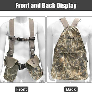 Gilet de chasse camouflage pour homme avec sangle réglable, sac de rangement pour gibier, gilet de tir extérieur avec pochette dorsale, vente en gros OEM - Product Image 5