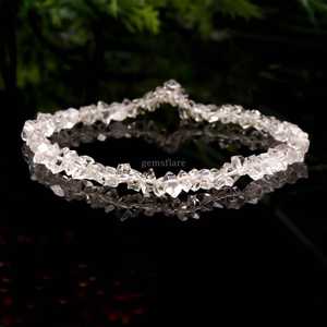 Pulsera de Diamantes Herkimer Transparentes AAA, Hecha a Mano, con Cristales Curativos, Pulsera Elástica con Cuentas de Diamantes Herkimer Naturales - Product Image 6