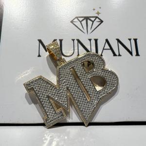 Colgantes y Dijes Finos con Diamantes Moissanite de Color D y Claridad VVS, Letra Personalizada, Plata de Ley 925, Chapado en Oro, Colgante de Moissanite con Incrustaciones de Diamantes - Product Image 2