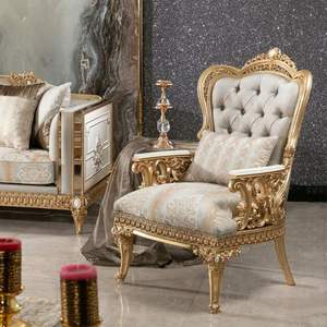 Juego de Sofás Tradicionales de Lujo en Oferta, con Estructura de Madera Rellena de Esponja, para una Sala de Estar o Apartamento Elegante - Product Image 5